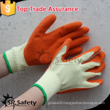 SRSAFETY 10g polycotton latex coated/hand working gloves